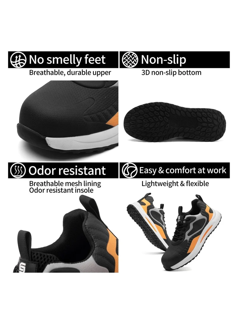 SLIMTA SLIMTA® Safety Shoes for Men Women Non-Slip Lightweight Breathable Sneakers Puncture Proof Protective Industrial Work Shoes